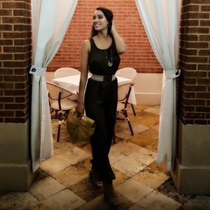 Silky olive green jumper